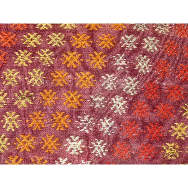 1960s Vintage Turkish Handmade Kilim Rug - 69"x117" For Sale - Image 9 of 12