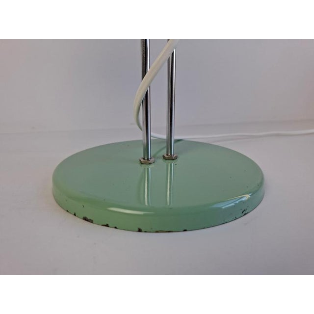 Mid-Century Modern Table Lamp in Green Metal and Chrome by Josef Hůrka for Lidokov, 1970s For Sale - Image 15 of 18