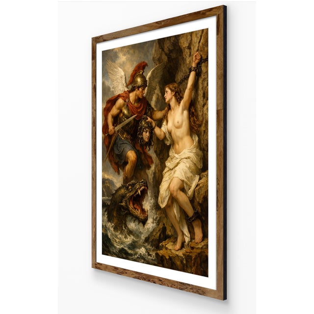 Atelier Aria Lumae Perseus and Andromeda Original Contemporary Fine Art Hahnemuhle Gallery Board Print Prestige Focal Panel 32 X 48 For Sale - Image 11 of 18