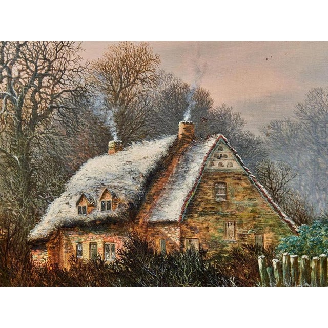 White Charles Leaver, Winter Landscape, Oil on Canvas For Sale - Image 8 of 11
