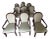 Vintage Set of 10 Century Furniture Postmodern Dining Armchairs in Florentine Rose For Sale