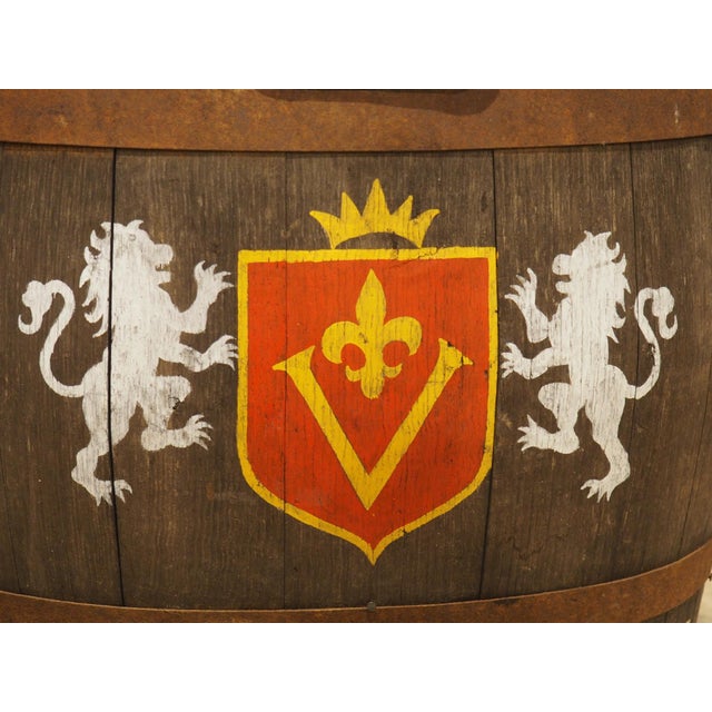 Chateau Villaret French Antique Champagne Barrel or Planter, Circa 1920s For Sale - Image 9 of 12
