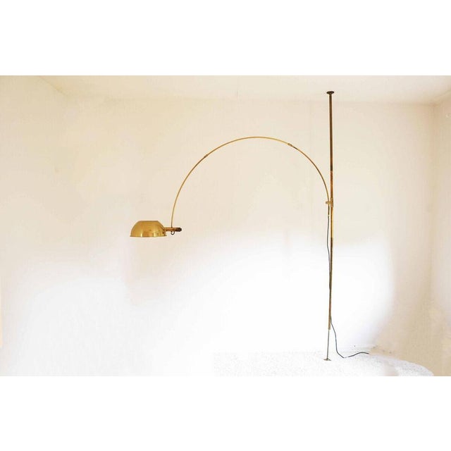 Boca Arc Floor Lamp in Polished Brass by Florian Schulz, 1970s For Sale - Image 16 of 17