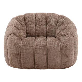 Modern Tufted Coco Swivel Chair For Sale