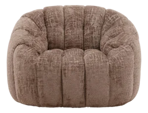 Modern Tufted Mushroom Velour Swivel Chair