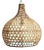 Raw Wicker Pumpkin Pendant Light Medium For Sale