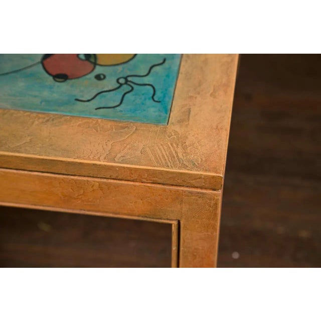 Abstract Abstract Painting Square Table For Sale - Image 3 of 8