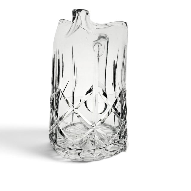 Late 20th Century Royal Brierley Ascot Hand Cut Lead Crystal 32 Oz Ice Lip Pitcher For Sale - Image 9 of 12
