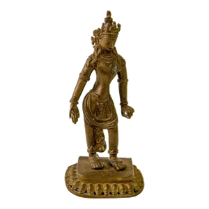 Tibetan Buddhist Deity Avalokiteshvara Bodhisattva Cast Bronze Sculpture