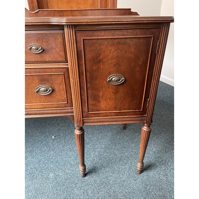 Vintage 1930s Federal Revival Mahogany Buffet Sideboard For Sale - Image 14 of 17