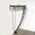 Art Deco Demilune Wrought Iron Spiral Motif & Porto Marble Inset Console Table For Sale - Image 11 of 13