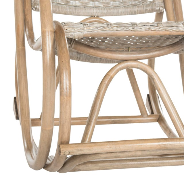 Catherine Rattan Rocking Chair in Antique Grey For Sale In Philadelphia - Image 6 of 7