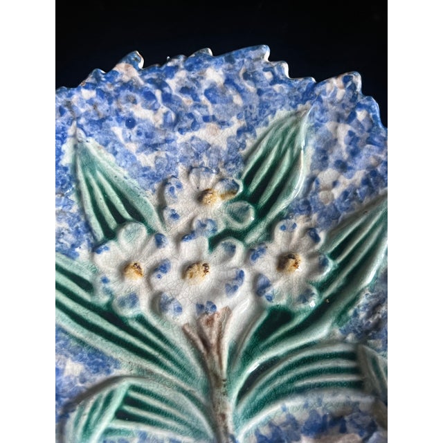Victorian Antique Victorian Mojolica Mottled Dish, C. 1880's For Sale - Image 3 of 11