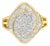 10K Yellow Gold Diamond Cluster Ring (3/4 Cttw, J-K Color, I2-I3 Clarity) - Size 7-1/2 For Sale