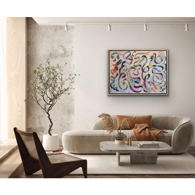 Original Abstract Painting Titled “Feted” by Pamela Harmon, Framed For Sale - Image 4 of 10