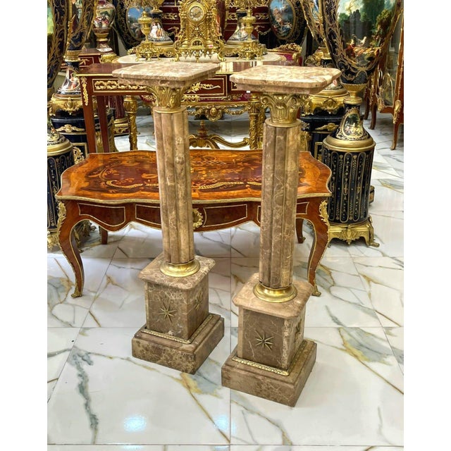 Elevate your interior with this stunning Rococo style pedestal column set, designed to bring timeless elegance and luxury...