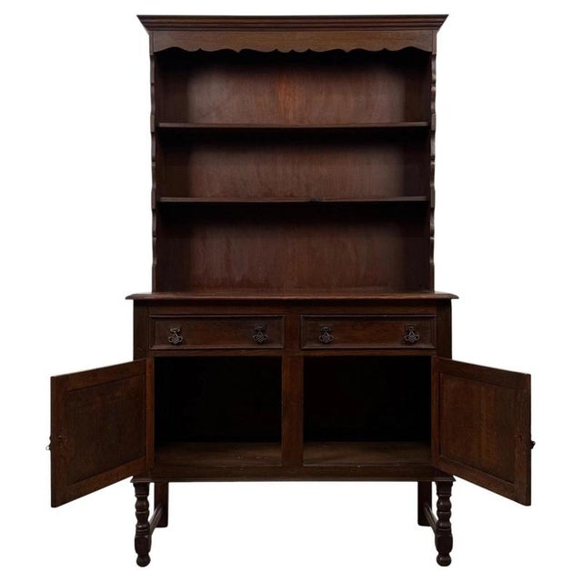 Antique Edwardian Oak Welsh Dresser, 1900s For Sale - Image 3 of 13