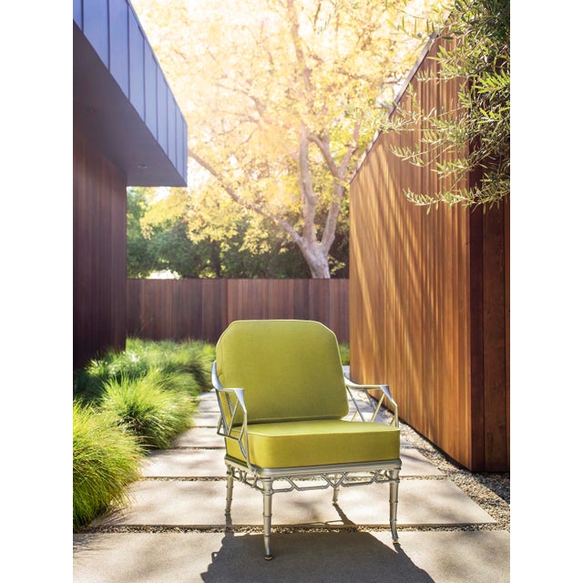 Brown Jordan Calcutta Adjustable Chaise Lounge, Mica frame with Fusion Meadow fabric For Sale - Image 9 of 11