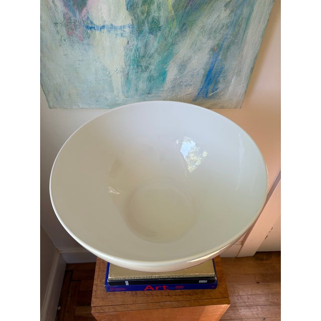 Monumental Vintage Italian White Ceramic Hands Bowl Sculpture, Made in Italy For Sale - Image 6 of 11
