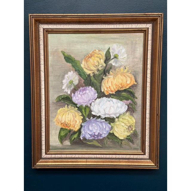k.l. Koivisto, Chrysanthemums, 1976, Oil on Canvas, Framed For Sale - Image 13 of 18