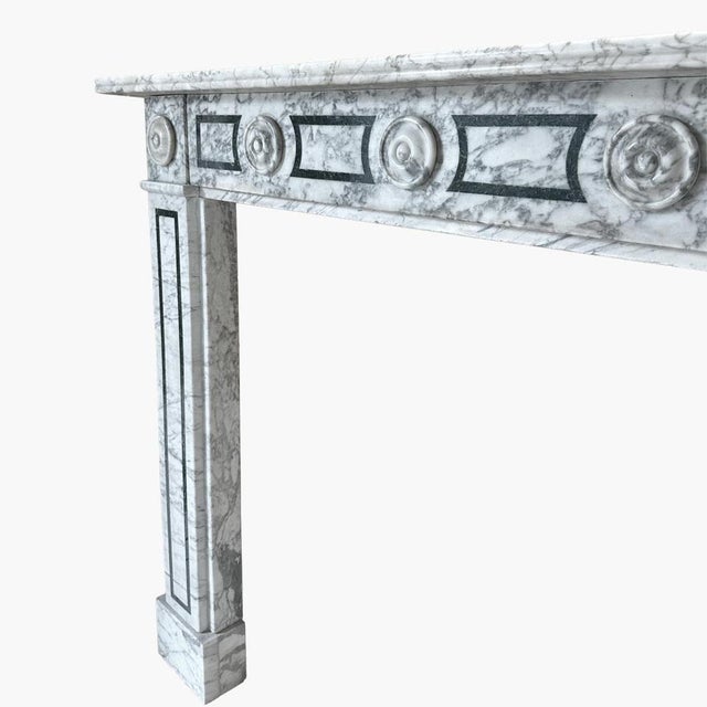 English Regency Calacatta Marble Fireplace Mantel, 1820 For Sale - Image 4 of 9
