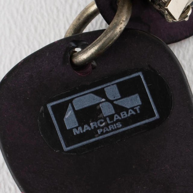 Plastic Marc Labat Paris Geometric Pink and Black Resin Clip Earrings For Sale - Image 7 of 9