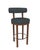 Contemporary Collector Modern Moca Bar Chair in Safire 10 Fabric and Smoked Oak by Studio Rig For Sale - Image 3 of 7