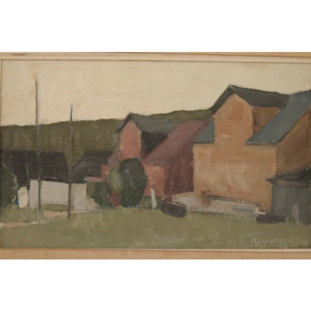 Björn Hallström, Neighbours, 1960s, Oil on Panel, Framed For Sale - Image 6 of 13