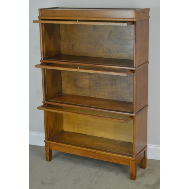 Antique 3 Stack Oak Barrister Bookcase | Chairish