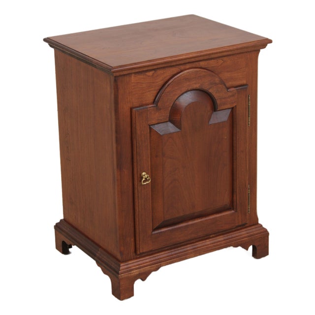 Bartley Collection Cherry Chippendale 1 Door Spice Cabinet For Sale