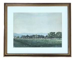 Eugène Louis Martin, Paysage, 1910, Watercolor on Paper, Framed