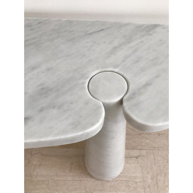 Italian Console Table in White Marble by Angelo Mangiarotti for Skipper, 1990s For Sale - Image 16 of 18
