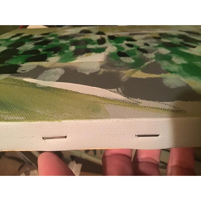 Mid-Century Modern Contemporary Artwork “Forest Glade” Original Abstract Painting, Oil and Acrylic on Canvas by CL Auker For Sale - Image 3 of 5