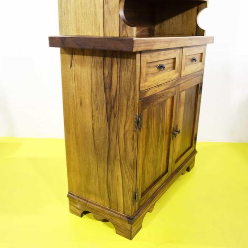 Wood Sideboard with Glass Doors and Drawers For Sale - Image 12 of 15