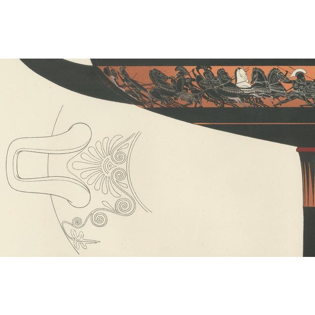 Albert Genick, Greek Kylix with Chariot & Warrior Procession, 1883, Lithograph For Sale - Image 6 of 10