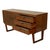 Mid Century Modern Danish Style Compact Zebra Wood Teak Credenza Sideboard 1960 For Sale - Image 4 of 13