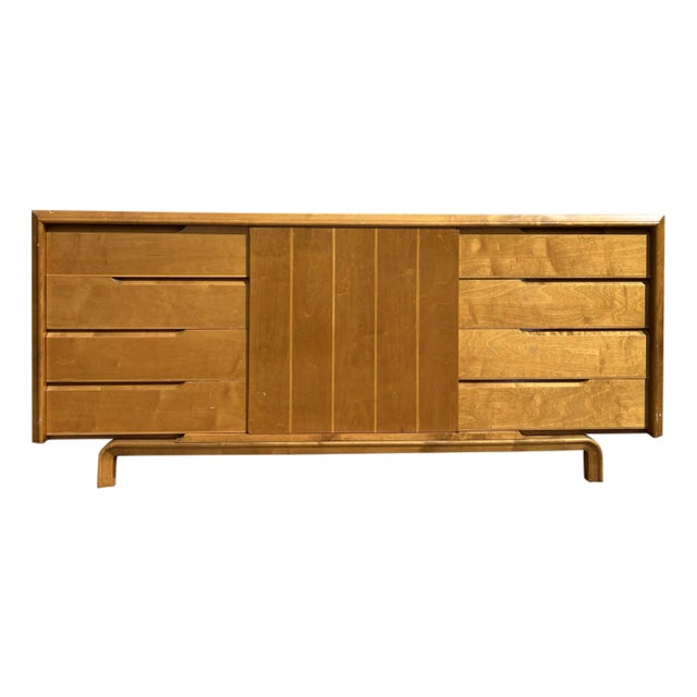 Vintage Edmond Spence Swedish Credenza or Long Dresser in Mid Century Modern Style For Sale