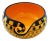 Boho Chic Handcrafted Curry Yellow Ceramic Yarn Bowl For Sale