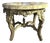 Antique Gilt Wood French Style Round Center Table With Faux Marble Wood Top For Sale