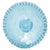 2000 - 2009 Light Early 20th Century Blue Glass Dish with Ruffled Edge and Floral Pattern For Sale - Image 5 of 5