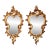 Pair of 19th Century Italian Rococo Style Carved Cream Painted and Giltwood Mirrors For Sale
