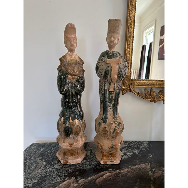Chinese Glazed Terracotta Chinese Statues For Sale - Image 3 of 11