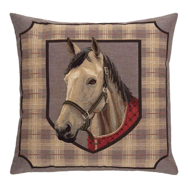 Horse II Tapestry Cushion With Feather Filler - 46 X 46cm For Sale