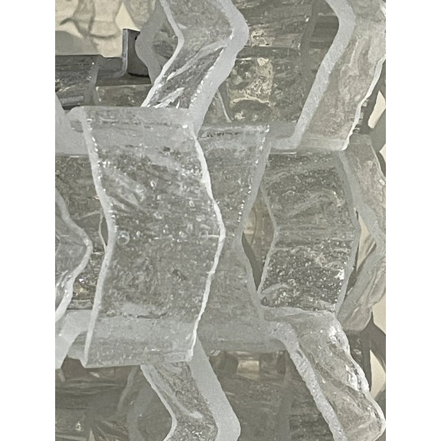 Mid-Century Modern Cascade Chandelier with Hexagonal Glass attributed to Av Mazzega, 1970s For Sale - Image 3 of 18