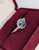 Vintage Style Blue Diamond Ring With Natural Diamond Accents: Solid 14k Gold, Size 6.75 For Sale - Image 10 of 10
