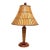 Vintage Mid Century Bamboo Shade Turned Wood Table Lamp For Sale