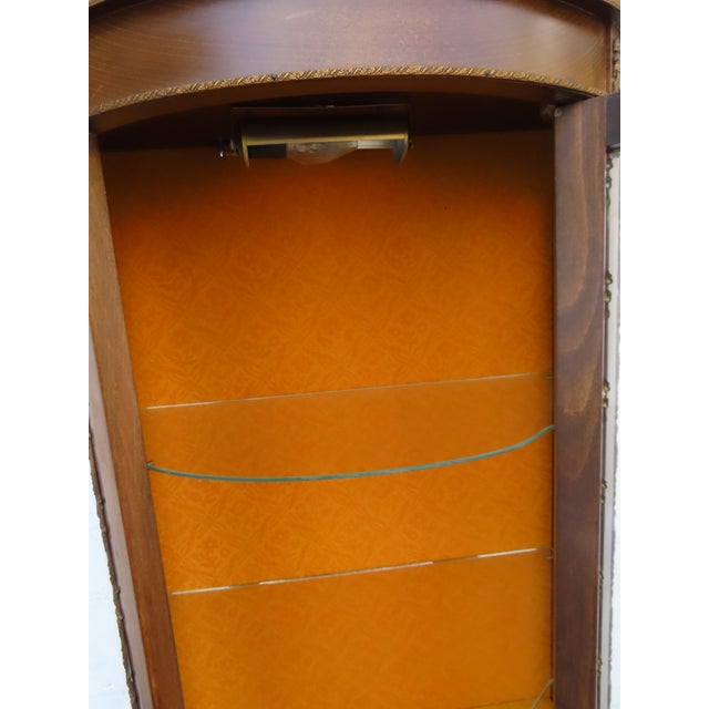 French Hand Painted Vitrine Display Curio Cabinet Cupboard 6344 For Sale - Image 12 of 18