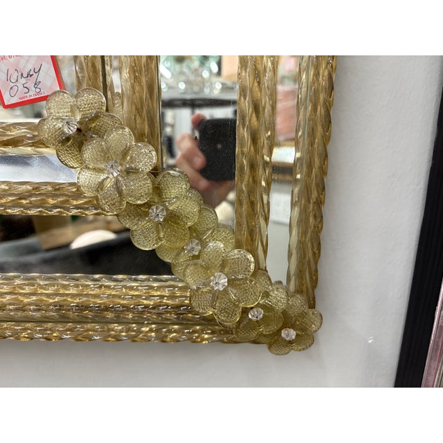 Glass 1930s Art Deco Venetian Mirror For Sale - Image 7 of 12