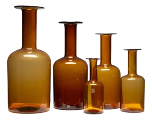 Vases by Otto Brauer for Holmegaard, 1960, Set of 5
