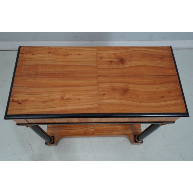 19th Century Antique Biedermeier 1 Drawer Petticote Console Table For Sale - Image 5 of 12